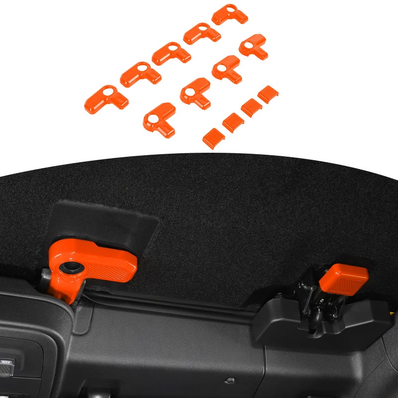 JOSHELA for Bronco Hardtop Roof Removal Switch Handle Trim Cover Fit for Ford Bronco 2021Present 4DR Orange Interior Accessories